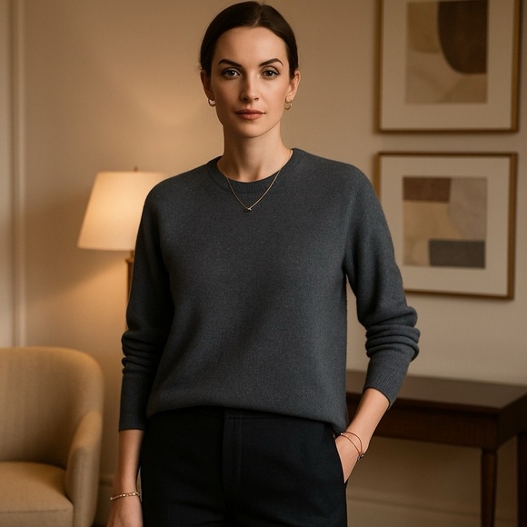 Waimate Possum Merino Wool Crewneck Sweater XL Made in New Zealand Blue - Picture 1 of 6